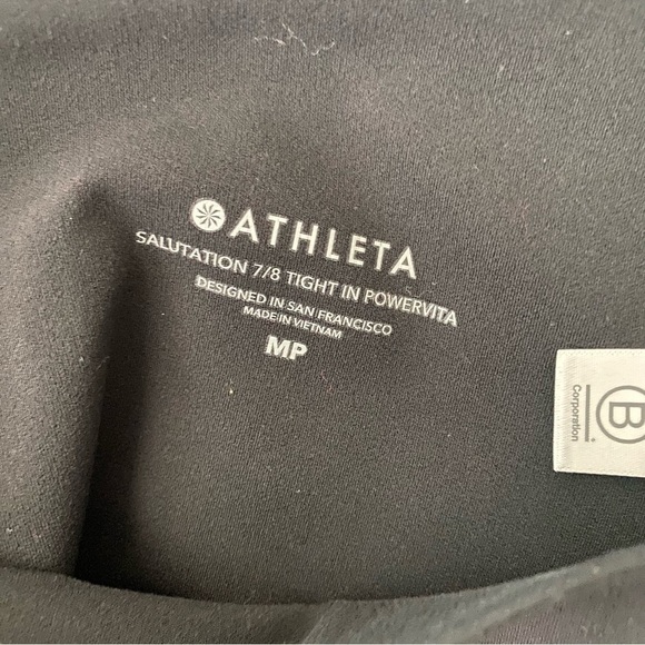 ATHLETA Salutation Stash Pocket II Twist 7/8 Tight Size Medium Petite - Picture 7 of 9